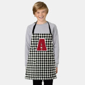 Schotse ruit monogram schort (Gedragen)