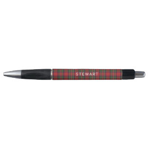 Schotse ruit Rustic Rood en Groen Stewart Tartan Pen