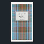 Schotse ruit rustieke schrift bruiloft tartan servet<br><div class="desc">Schotse ruit rustieke schrift bruiloft tartan papieren gastendoekjes. Ook een perfect cadeau voor huwelijksjubileum,  familiebijeenkomsten of andere speciale gelegenheden die je viert met vrienden en familie.</div>