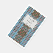 Schotse ruit rustieke schrift bruiloft tartan servet (Hoek)