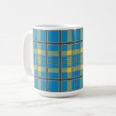 Schotse ruit tartan koffiemok (Voorkant links)