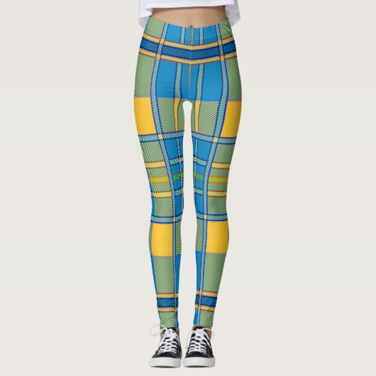 Schotse ruit tartan leggings (Voorkant)