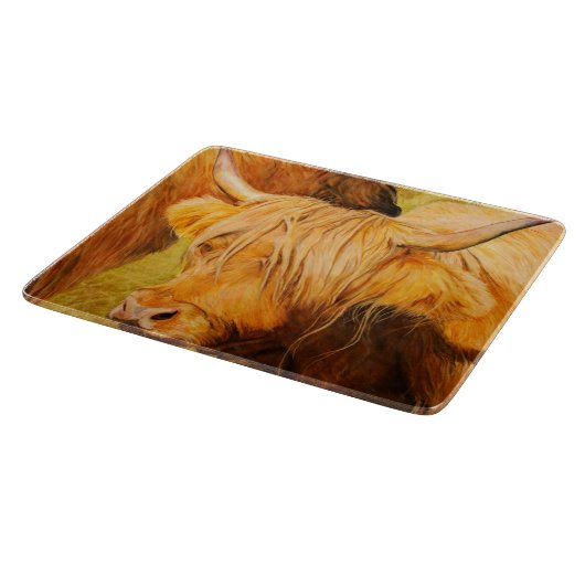 Schotse runderen snijplank (Hoek)