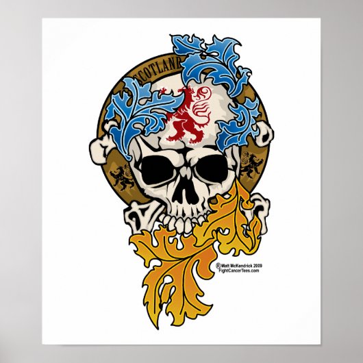 Schotse schedelTattoo Poster (Voorkant)