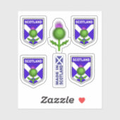 Schotse schildvlag distel gemaakt in Schotland Sticker (Vel)
