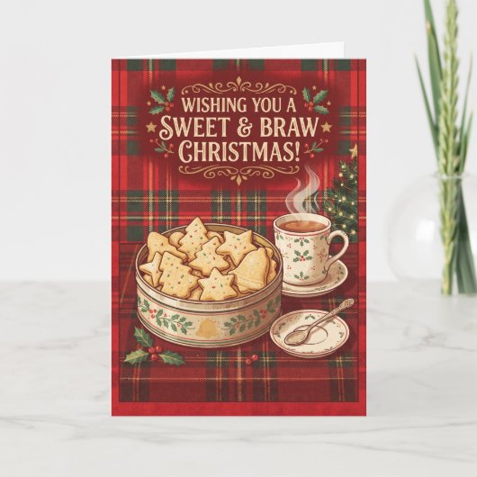Schotse Shortbread Kerstkaart Kaart (Voorkant)