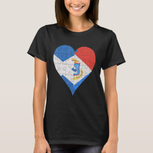 Schotse Sint Maartener Vlag Hart T-shirt