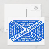 Schotse slang en zinnen briefkaart (Voorkant / Achterkant)