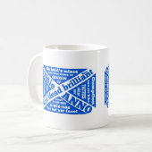 Schotse slang en zinnen koffiemok (Voorkant links)