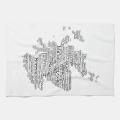 Schotse Slang Woord Kaart Keukenhanddoek (Horizontaal)