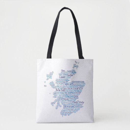 Schotse Slang Word Map Canvas tas (Voorkant)