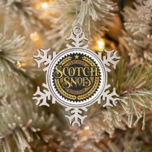 Schotse Snob - grappige whisky drinker Tin Sneeuwvlok Ornament