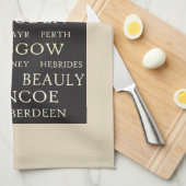 Schotse steden theedoek (Quarter Fold)