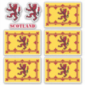 Schotse stickers, Rampant & Scottish Flag / Lion Sticker (Voorkant)