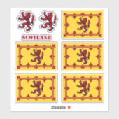 Schotse stickers, Rampant & Scottish Flag / Lion Sticker (Vel)