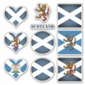 Schotse stickers, Scottish Flag Lion Heart/sport Sticker (Voorkant)