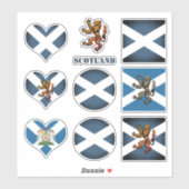 Schotse stickers, Scottish Flag Lion Heart/sport Sticker (Vel)