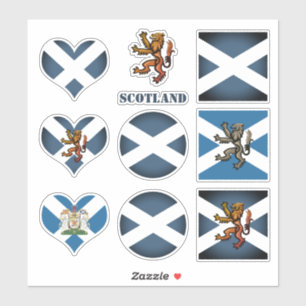 Schotse stickers, Scottish Flag Lion Heart/sport Sticker