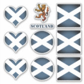 Schotse stickers, Scottish Flag Lion Heart/sport Sticker (Voorkant)