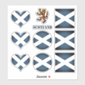 Schotse stickers, Scottish Flag Lion Heart/sport Sticker (Vel)