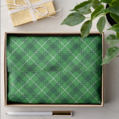 Schotse stijl Groen Wit Plaid Tissuepapier