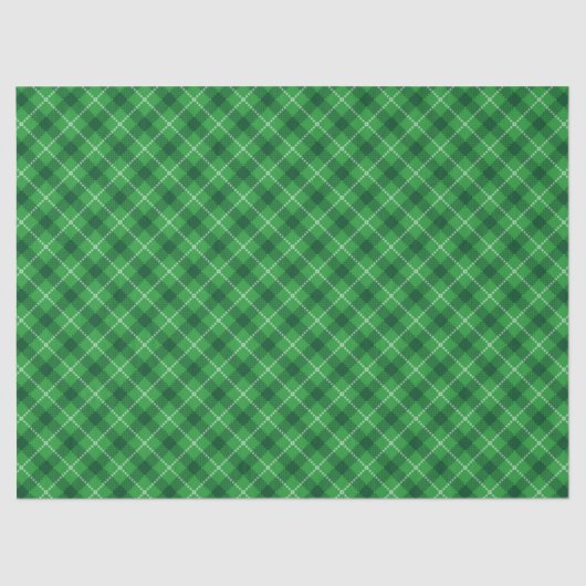 Schotse stijl Groen Wit Plaid Tissuepapier (Voorkant)