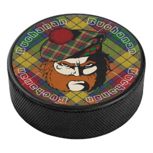 Schotse Strijder Clan Buchanan Tartan Hockey Puck