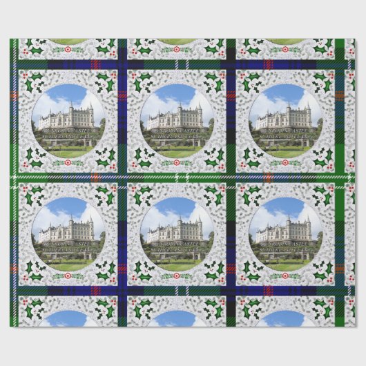 Schotse Sutherland Clan Dunrobin Castle Tartan Cadeaupapier (Vlak)