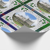 Schotse Sutherland Clan Dunrobin Castle Tartan Cadeaupapier (Hoek)