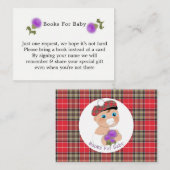 Schotse tartan |Aanvraag van Thistle Baby shower B Informatiekaartje (Voorkant / Achterkant)