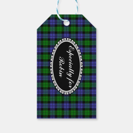 Schotse tartan cadeaulabel (Voorkant)