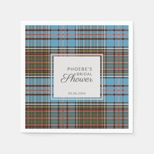 Schotse Tartan Clan Anderson Aangepaste Bruiloft F Servet (Voorkant)