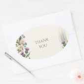 Schotse Tartan Distel Bloemige Bedank Sticker (Envelop)