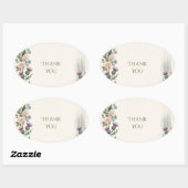 Schotse Tartan Distel Bloemige Bedank Sticker (Vel)