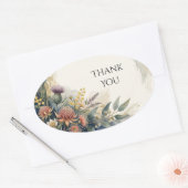 Schotse Tartan Distel Bloemige Bedank Sticker (Envelop)