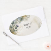 Schotse Tartan Distel Bloemige Bedank Sticker (Envelop)