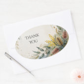 Schotse Tartan Distel Bloemige Bedank Sticker (Envelop)