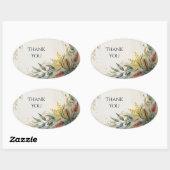 Schotse Tartan Distel Bloemige Bedank Sticker (Vel)