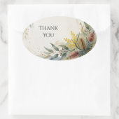 Schotse Tartan Distel Bloemige Bedank Sticker (Tas)