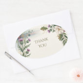 Schotse Tartan Distel Bloemige Bedank Sticker (Envelop)