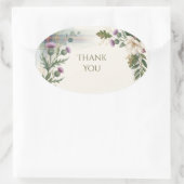 Schotse Tartan Distel Bloemige Bedank Sticker (Tas)