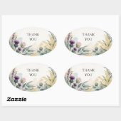 Schotse Tartan Distel Bloemige Bedank Sticker (Vel)