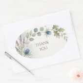 Schotse Tartan Distel Bloemige Bedank Sticker (Envelop)