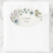 Schotse Tartan Distel Bloemige Bedank Sticker (Tas)
