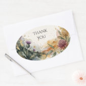Schotse Tartan Distel Bloemige Bedank Sticker (Envelop)