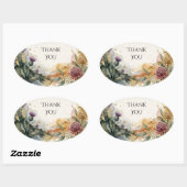 Schotse Tartan Distel Bloemige Bedank Sticker (Vel)