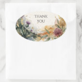 Schotse Tartan Distel Bloemige Bedank Sticker (Tas)