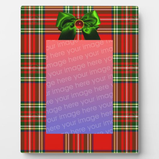 SCHOTSE TARTAN EN RODE GROENE LINTEN KERSTPARTY FOTOPLAAT (Voorkant)