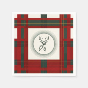 Schotse Tartan Herten Crest Servet