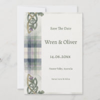 Schotse Tartan Keltische Knoop Distel Save the Dat